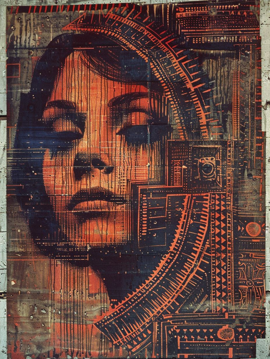 Digital Soul in Crimson Glitch