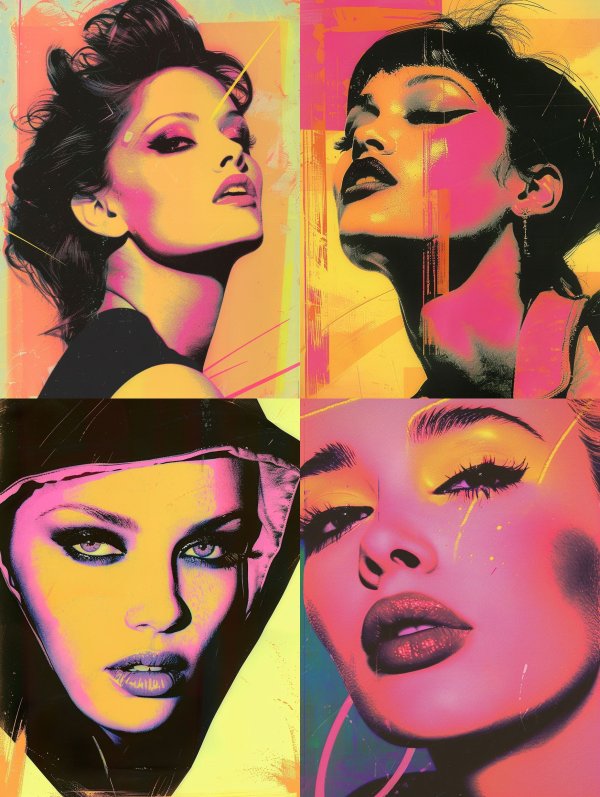 Neon Retro Glamour