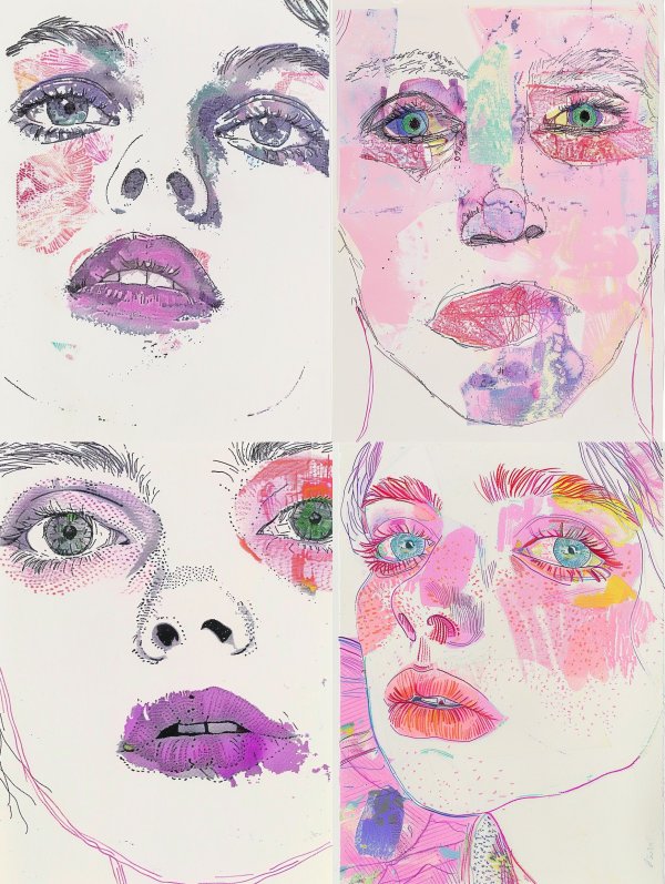 Abstract Violet Gaze