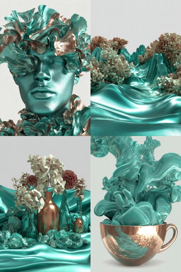 Metallic Teal Dream