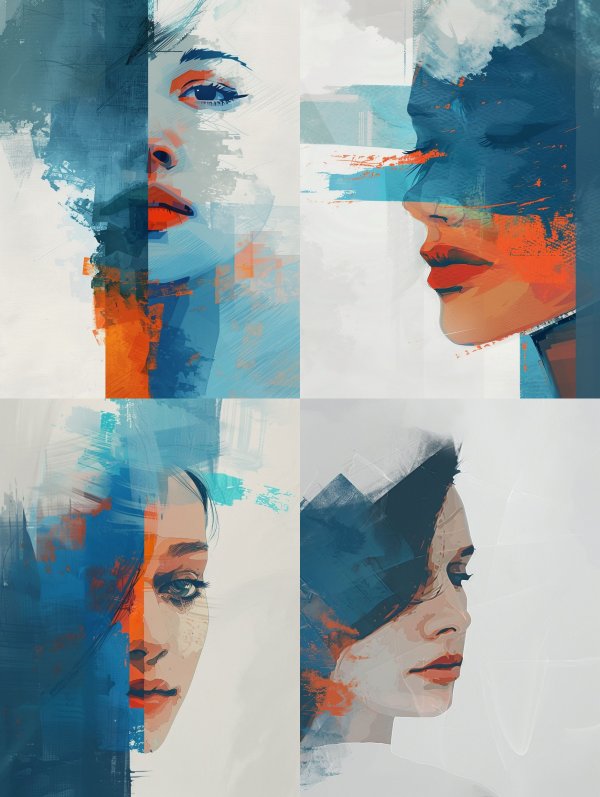 Fragmented Soul in Azure Tones