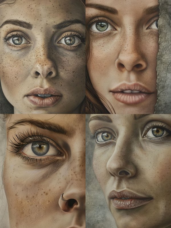 Hyperreal Freckled Gaze