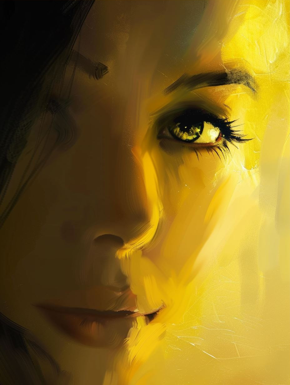 Golden Ethereal Portrait Study