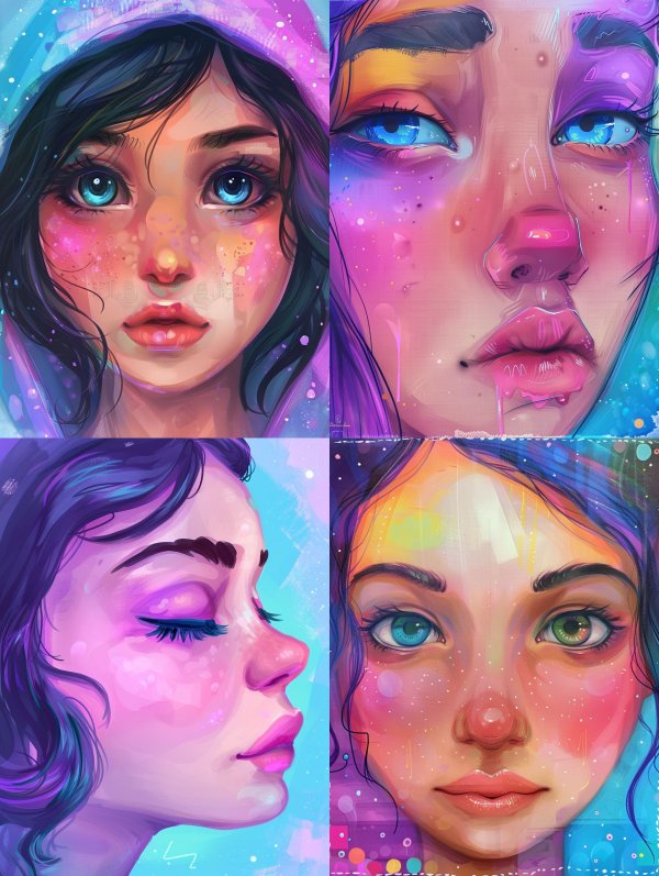Ethereal Neon Dream Portrait