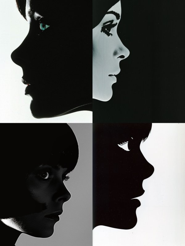 Cyan Gaze in Shadow