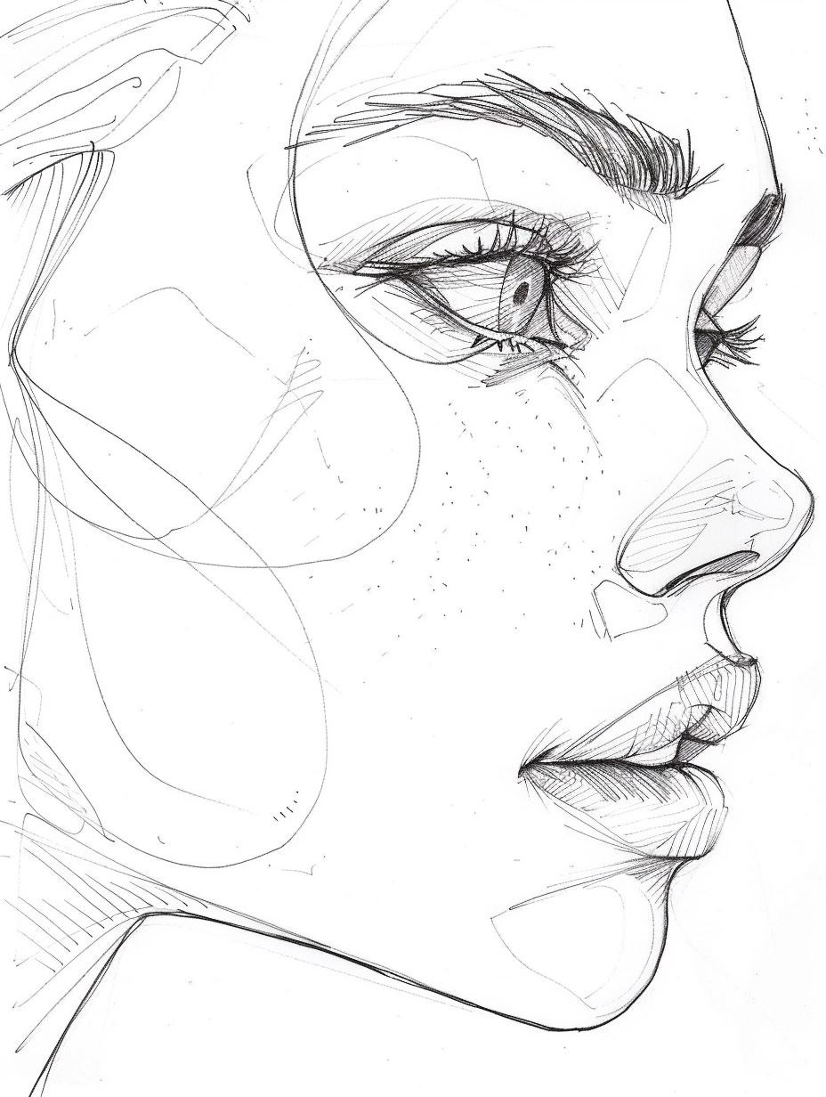 Minimalist Ink Portrait