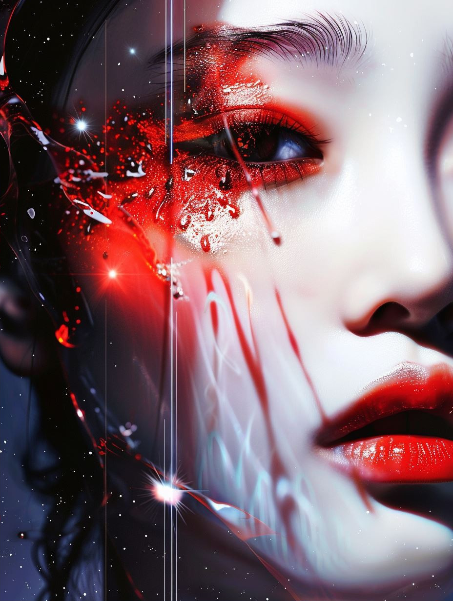 Crimson Shards of Digital Soul