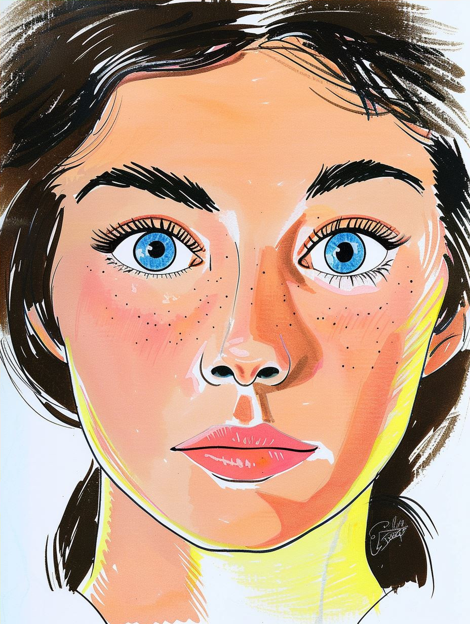 Vibrant Pop Art Portrait Study