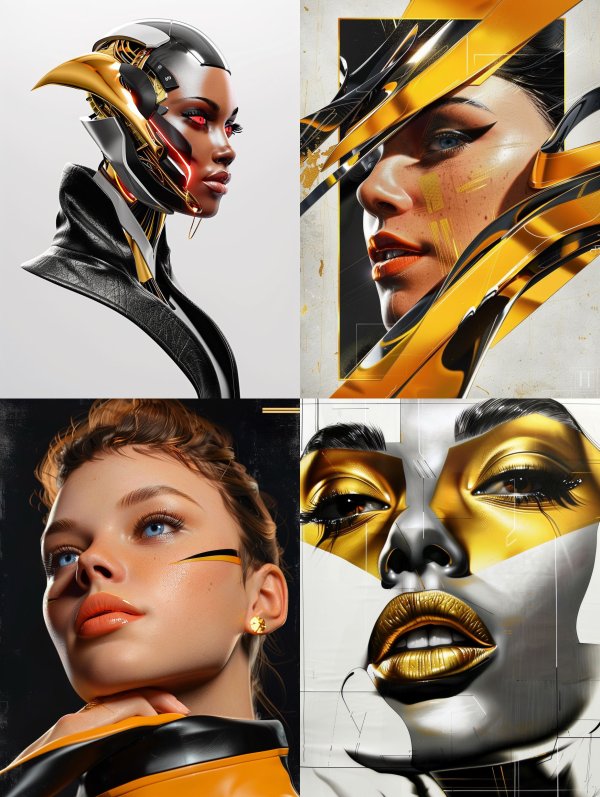 Golden Cybernetic Elegance