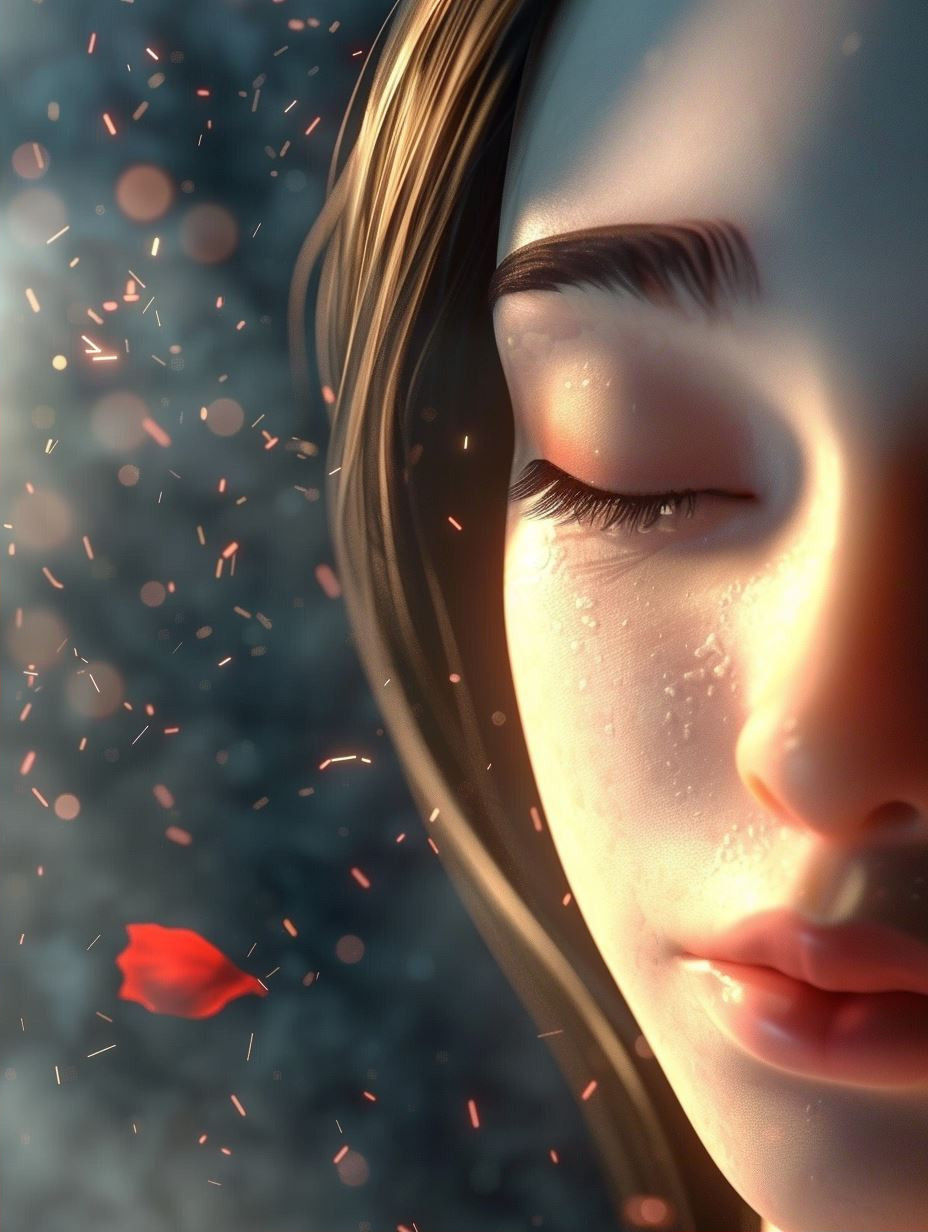 Ethereal Anime Portrait in Autumn