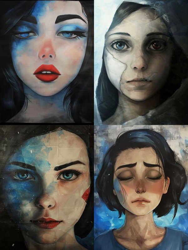 Ethereal Blue Dream Portrait