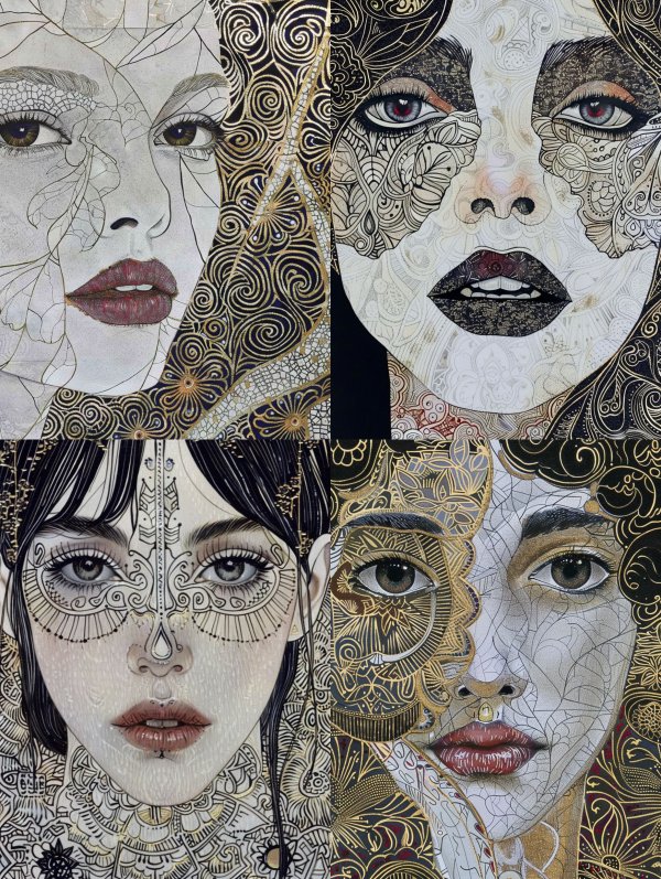 Gilded Botanical Muse