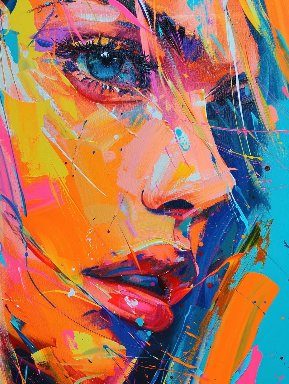 Neon Prism Portrait