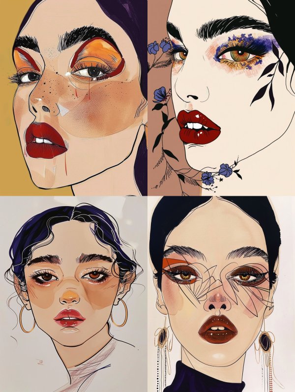 Modern Avant Garde Digital Portraits