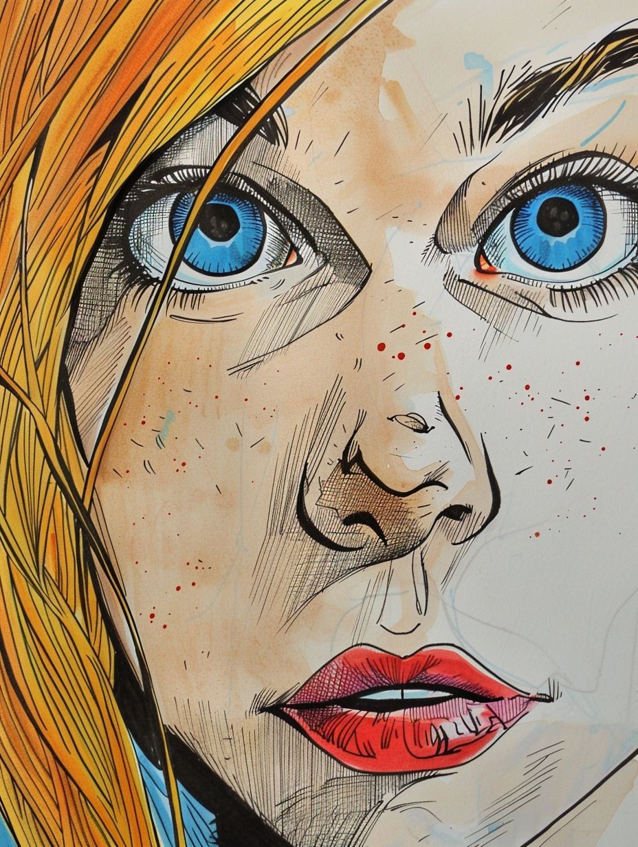 Ink and Wash Portrait