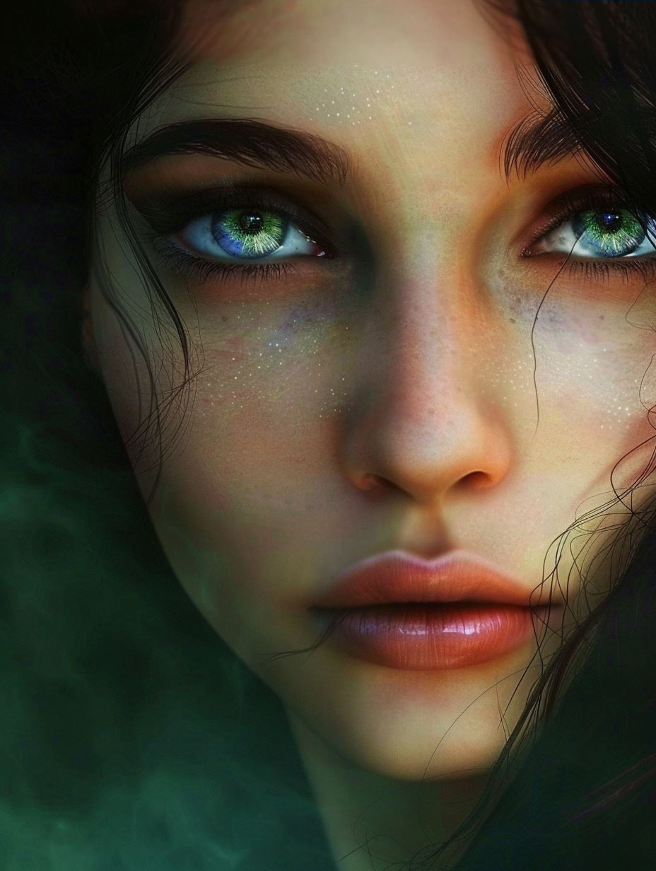 Ethereal Gaze of Forest Solitude