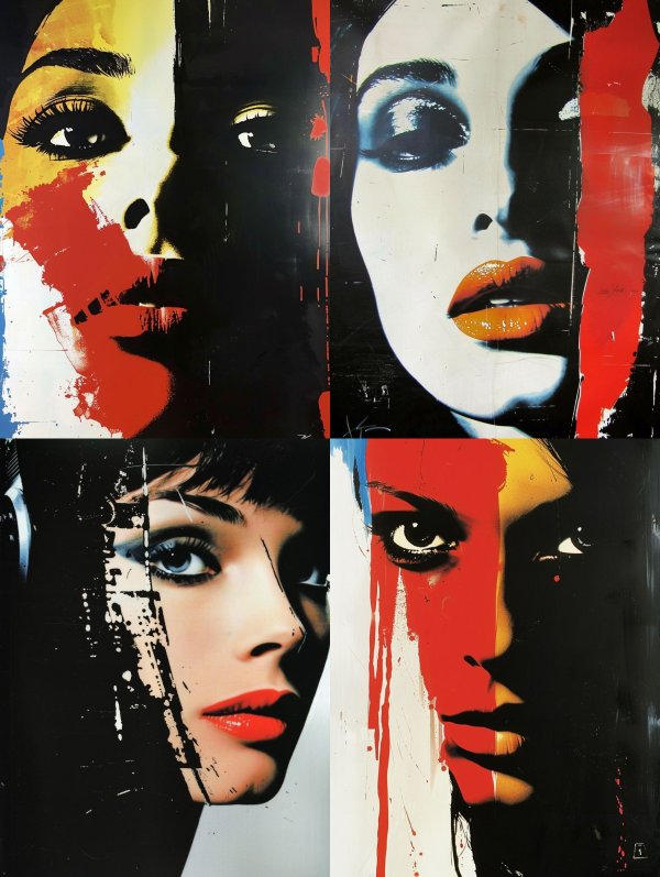 Bold Contrast Urban Pop Art