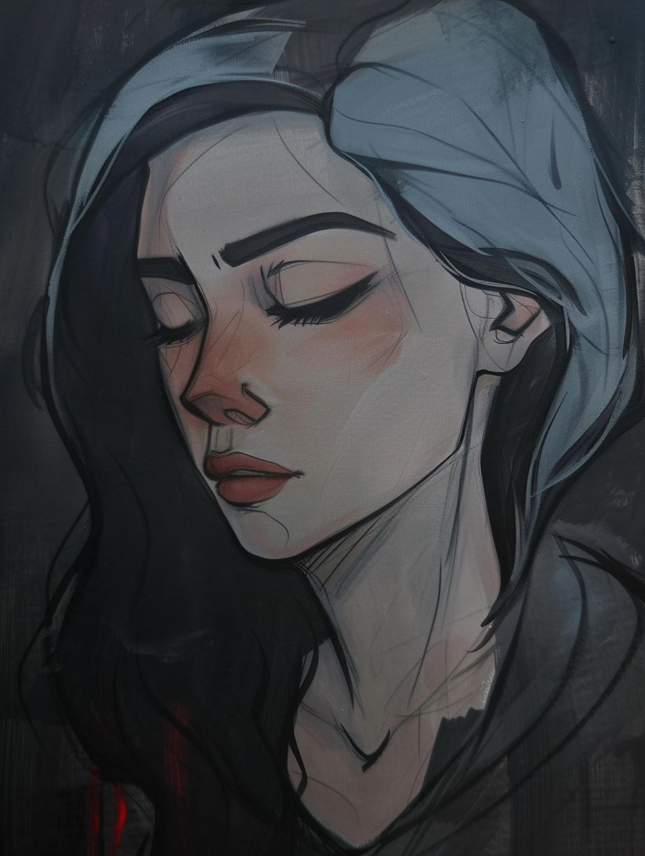 Ethereal Digital Oil Portrait