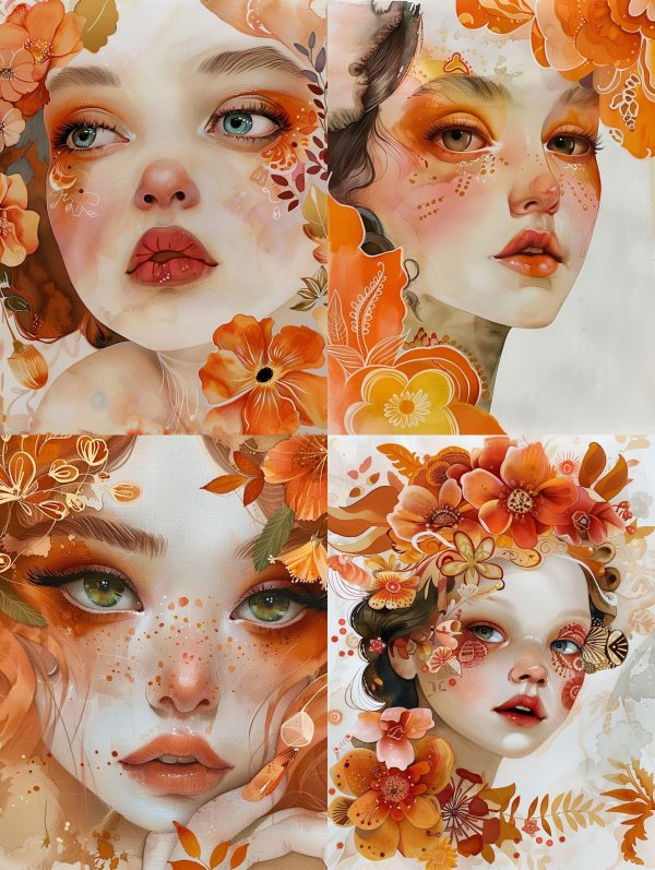 Autumnal Bloom Ethereal Portrait