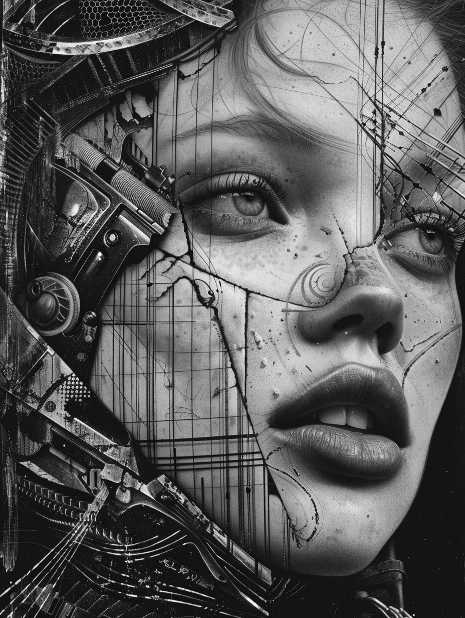 Cybernetic Soul in Monochrome