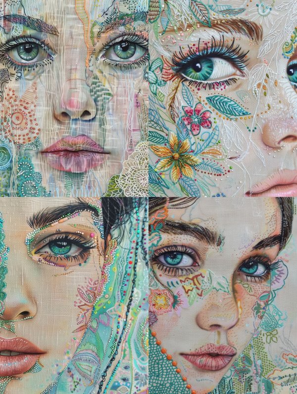 Ethereal Textile Portrait