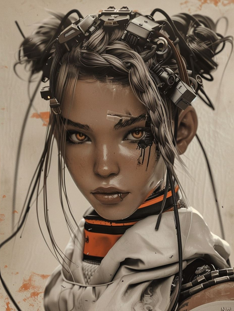 Futuristic Cyberpunk Nomad Portrait