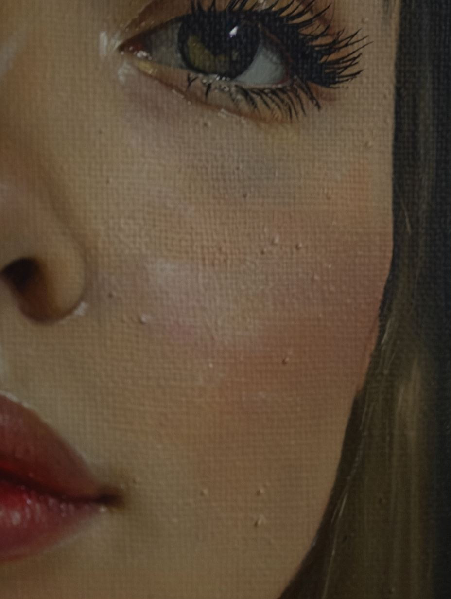 Ethereal Canvas Portrait Detail