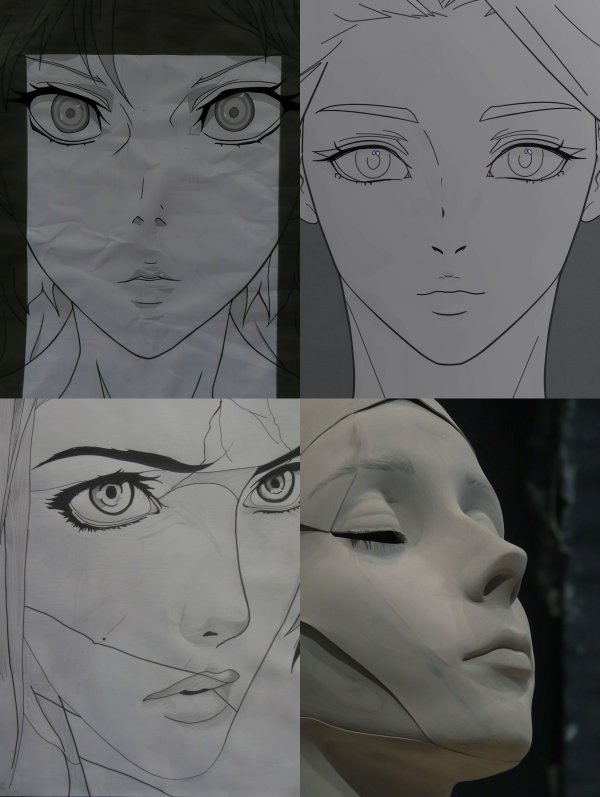 Grim Monochrome Manga Sketch