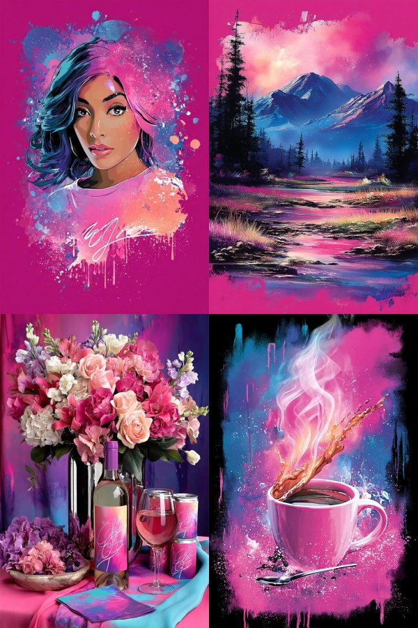 Neon Splash Portrait