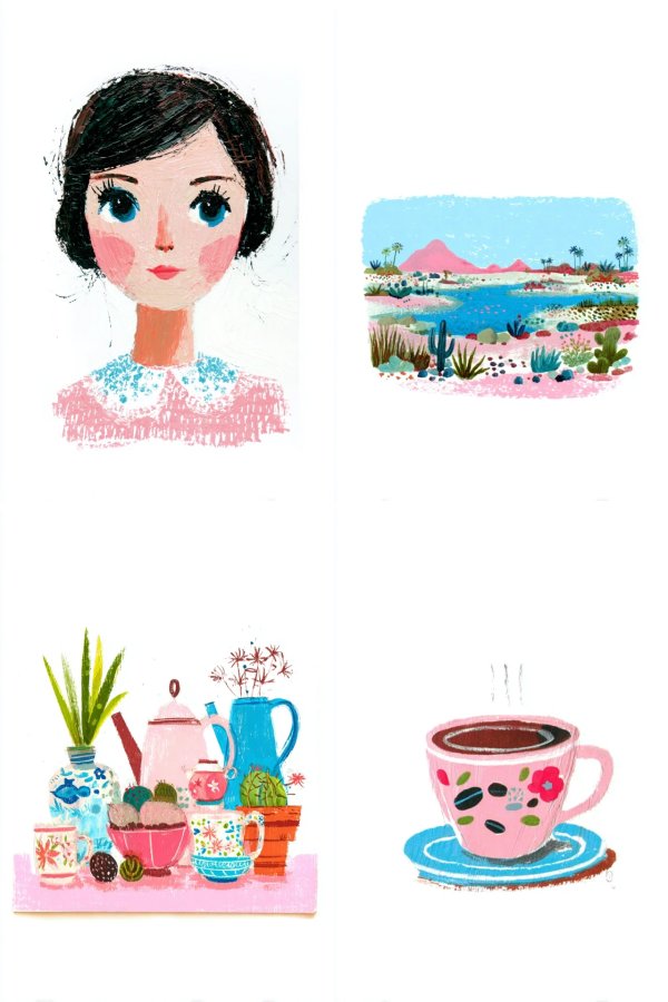 Whimsical Pastel Portrait