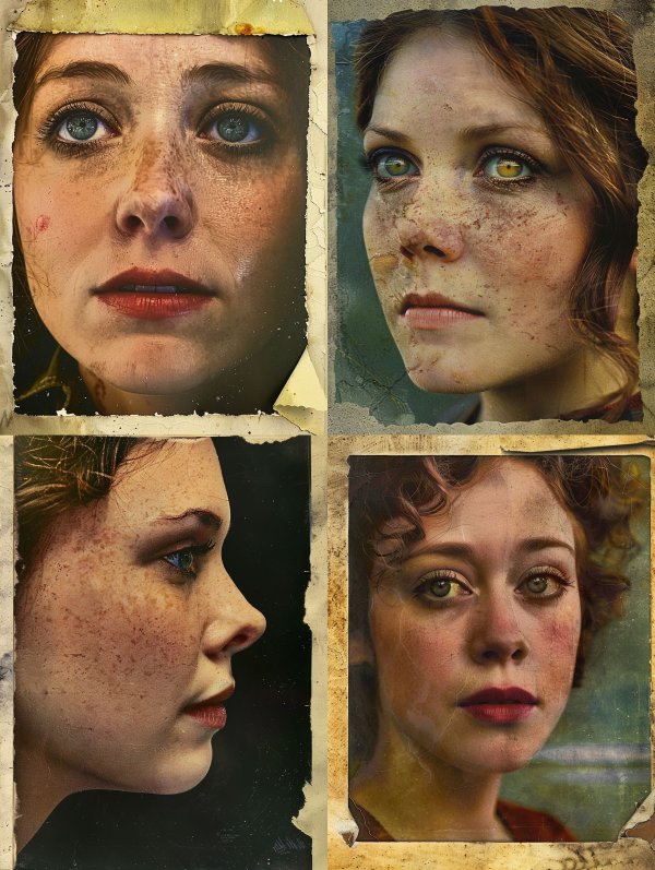 Weathered Portrait of Raw Emotion