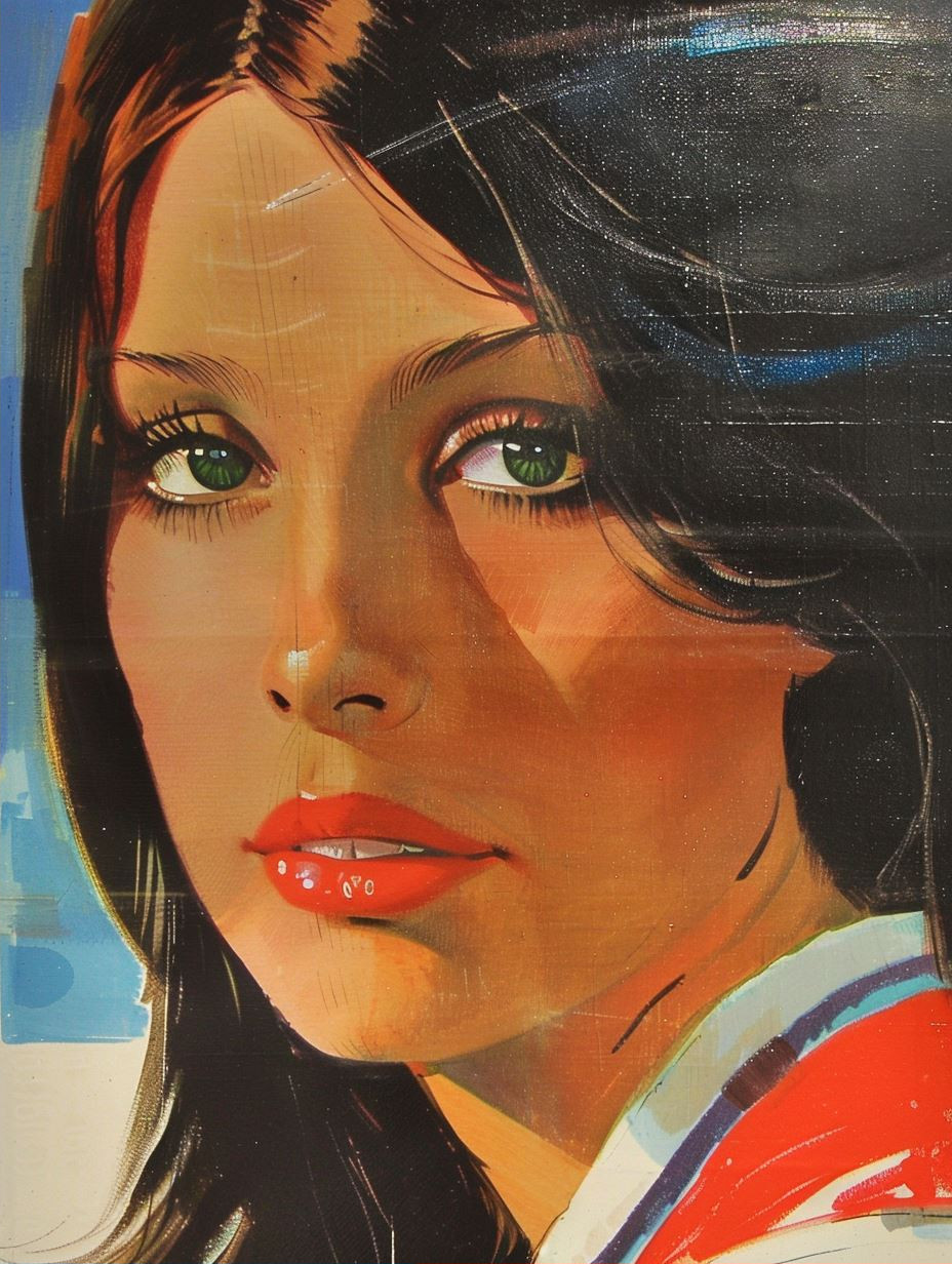 Vintage Mid-Century Glamour Portrait