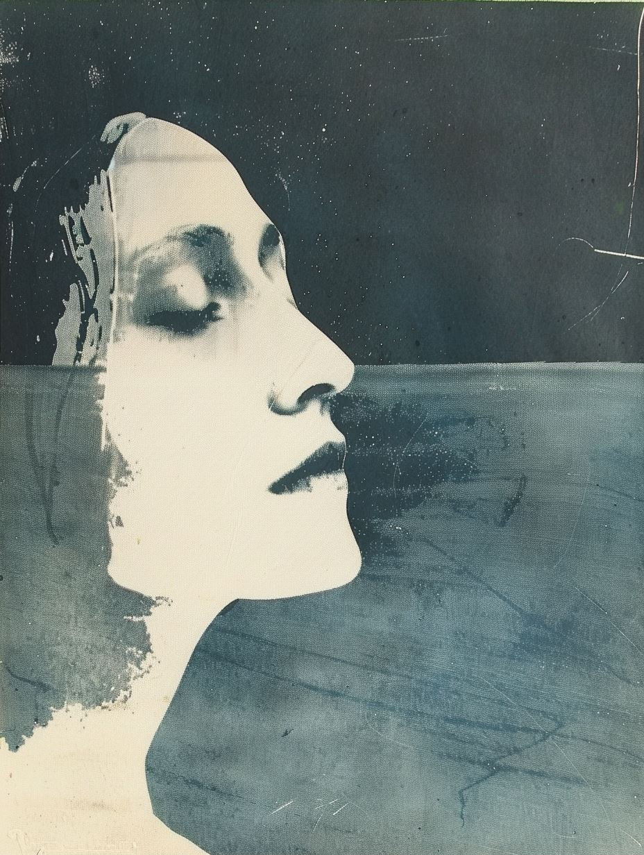 Ethereal Monochrome Screen Print