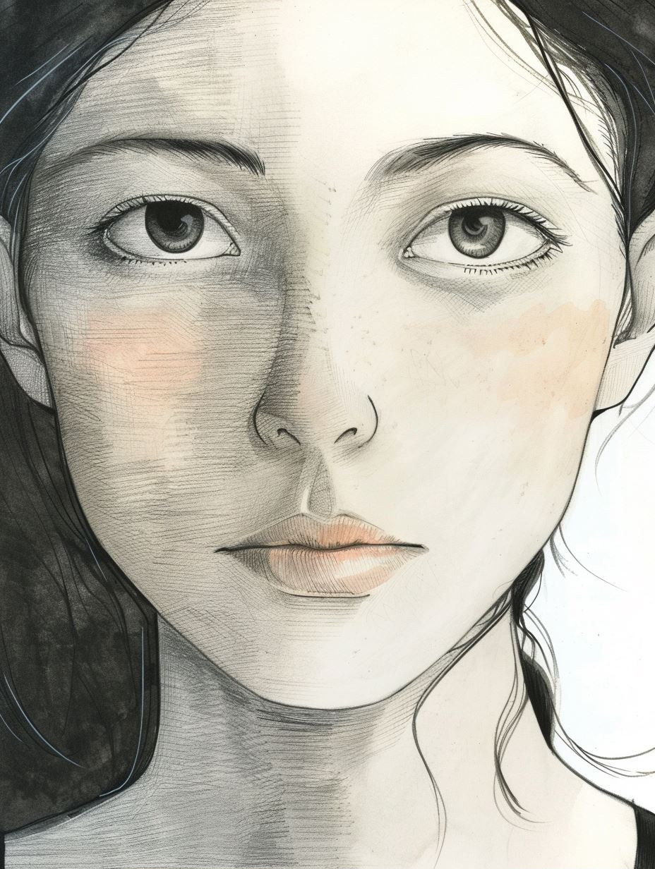 Ethereal Graphite Portrait Study