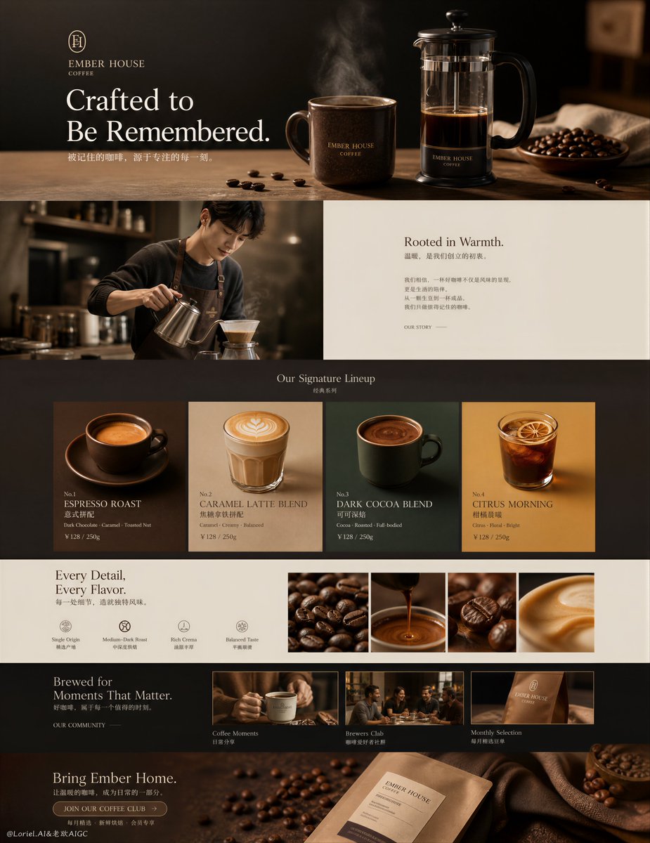 Create an ultra-premium long-form e-commerce landing page...