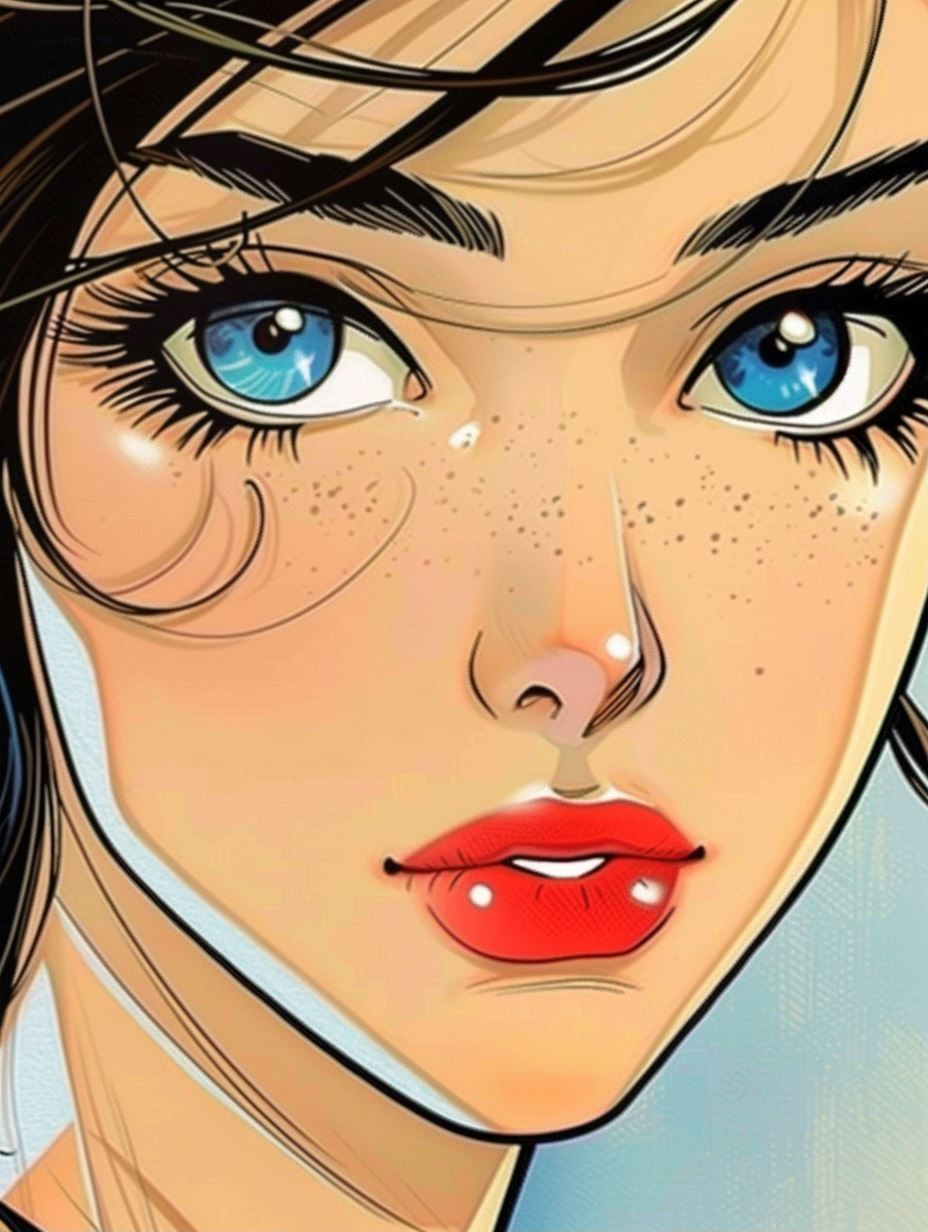 Vibrant Comic Muse