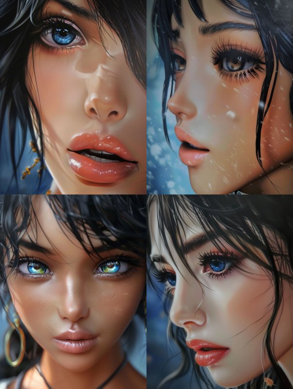 Azure Gaze Ethereal Portrait