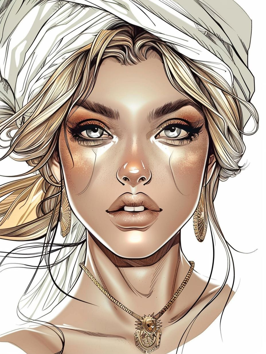 Ethereal Ink Portrait