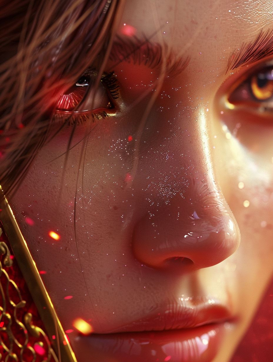 Gilded Ember Ethereal Portrait
