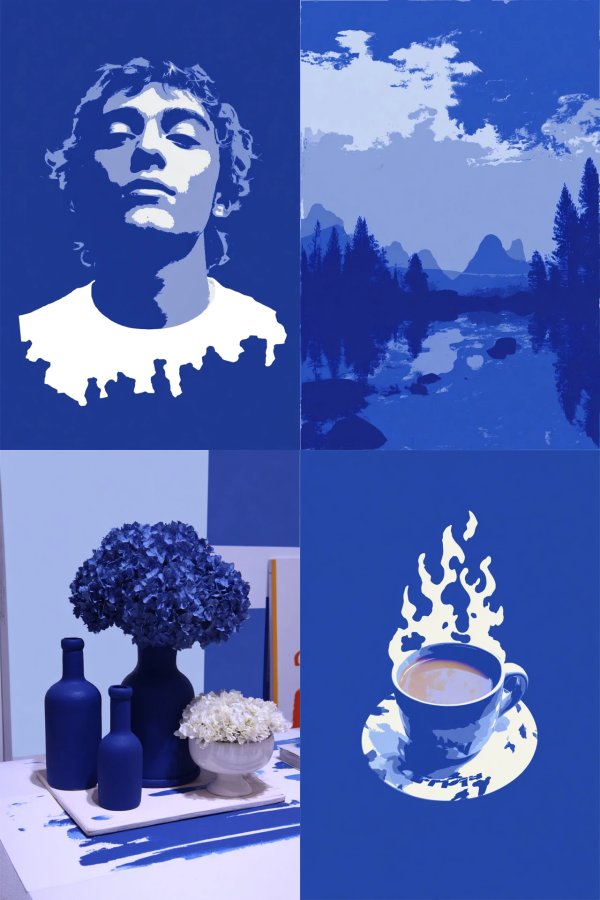 Azure Silhouette Portrait