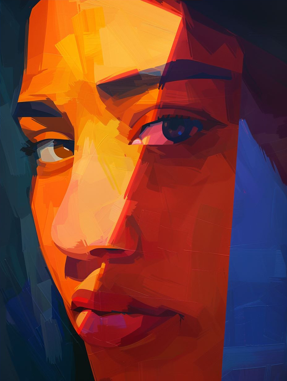 Prismatic Low Poly Portrait