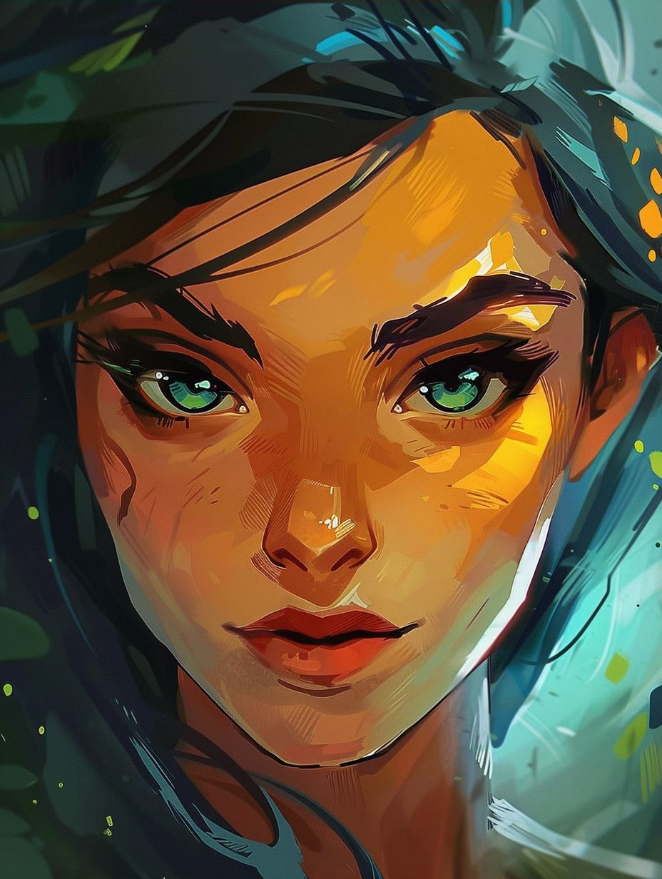 Dual Element Gaze Portrait
