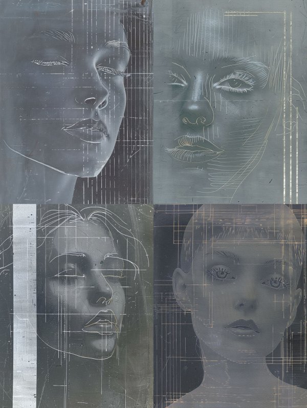 Ethereal Digital Fragment Portrait