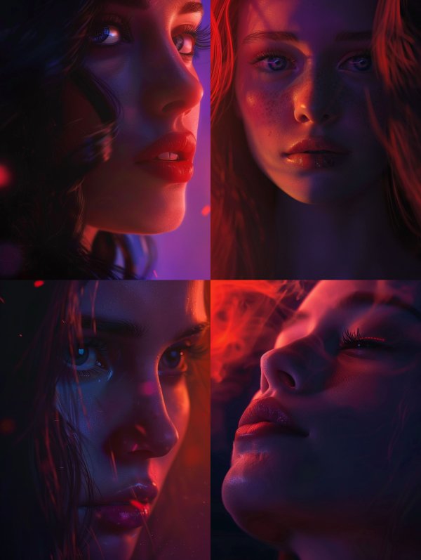 Neon Noir Cinematic Portraits
