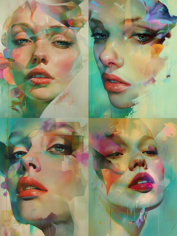 Fragmented Ethereal Portrait Study