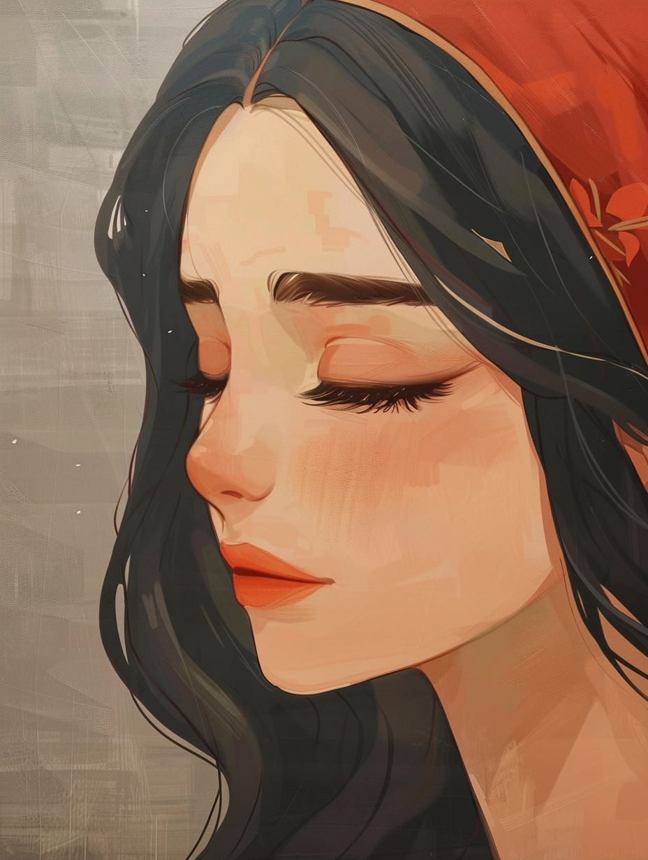 Vintage Parchment Anime Sketch