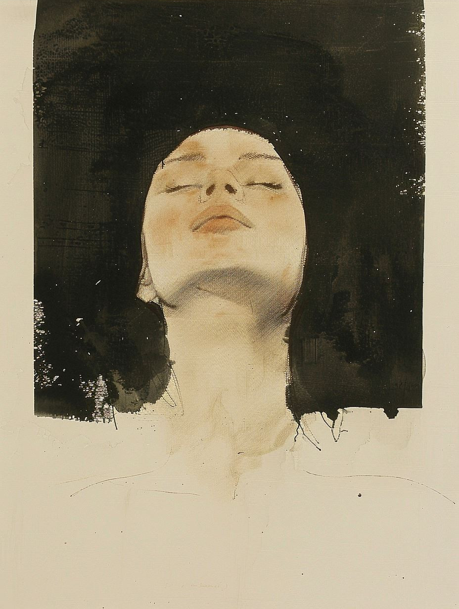 Ethereal Ink Wash Portraiture