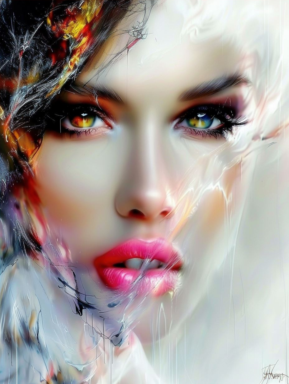 Ethereal Prism Portrait Fusion