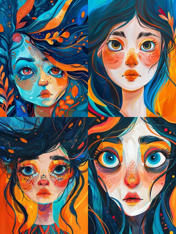 Ethereal Azure Dream Portraits