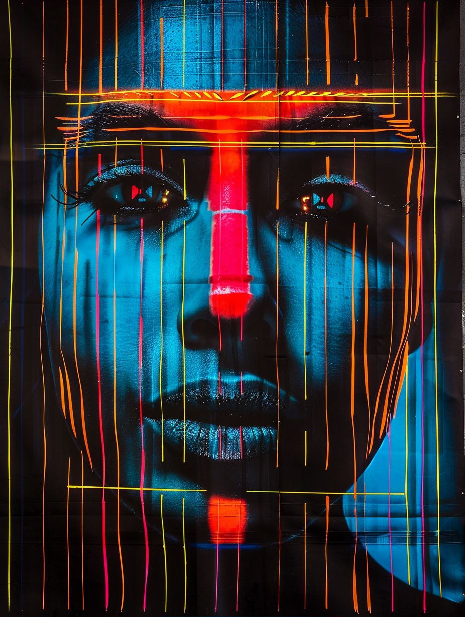 Linear Topographic Human Portrait